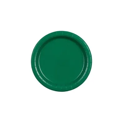 PartyDeco Talerzyki papierowe ciemny zielony 18cm 6 szt