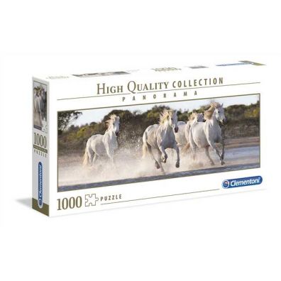 Puzzle 1000 el. HQ Panorama Running Horses Clementoni