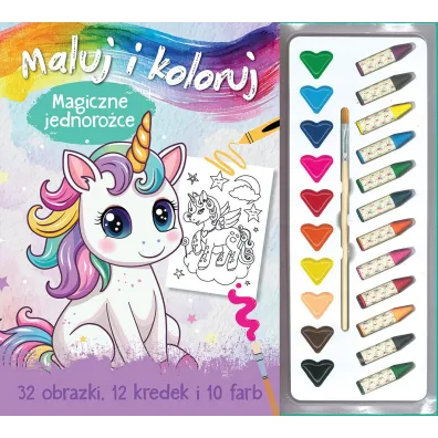 Maluj i koloruj. Magiczne jednoro�ce - Izabella Sie�ko-Holewa