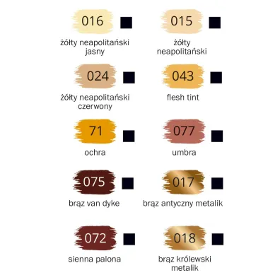 Happy Color Farby akrylowe pastelowe br�zowe 12x12ml