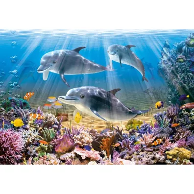 Puzzle 500 el. Podwodne delfiny Castorland