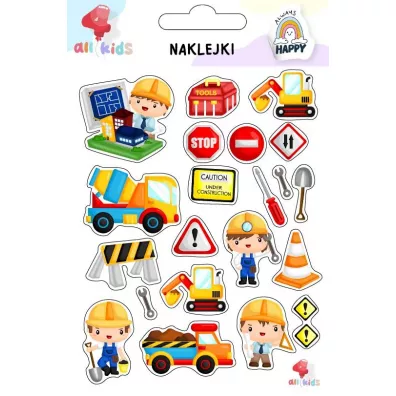 All4Kids Naklejki dla dzieci Na budowie
