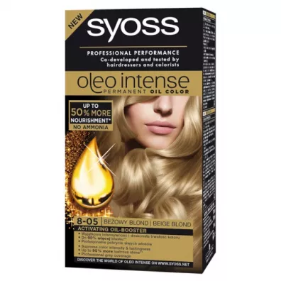 Syoss Oleo Intense farba do w�os�w trwale koloryzuj�ca z olejkami 8-05 Be�owy Blond