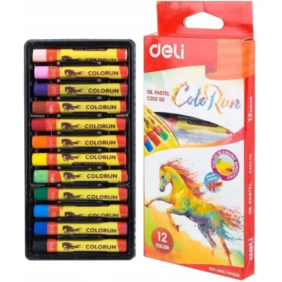 Deli Pastele olejne ColoRun 12 kolor�w 12 szt.