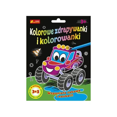 Kolorowe zdrapywanki i kolorowanki Autka i Dinu�