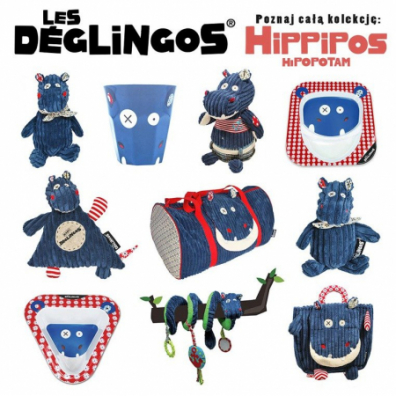 Les Deglingos Talerzyk z melaminy Hipopotam