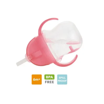 Kubek Munchkin niekapek ze s�omk� 207ml r�owy
