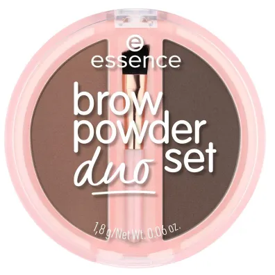 Essence Brow Powder Duo Set puder do brwi 02 Medium 1.8 g