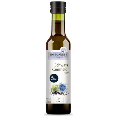 Bio Planete Olej z czarnuszki niefiltrowany t�oczony na zimno 250 ml Bio