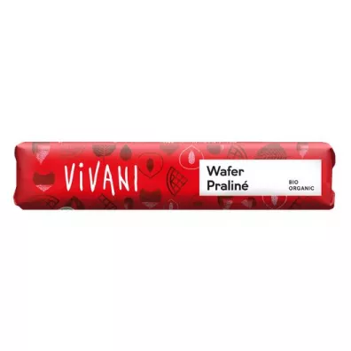 Vivani Baton mleczna czekolada z nadzieniem pralinowym z kawa�kami wafelk�w 40 g Bio