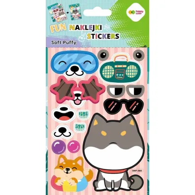 Happy Color Naklejki 3D SOFT PUFFY FUN - Dog Play 110x205 mm