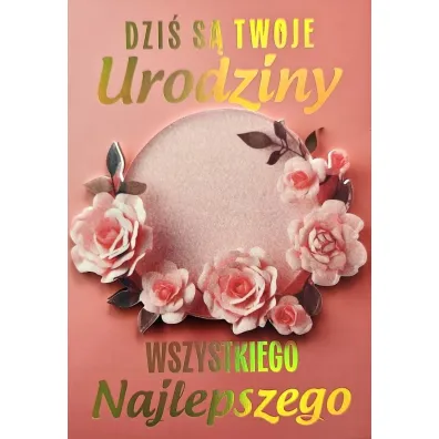 Yeku Karnet Urodziny damskie kwiaty
