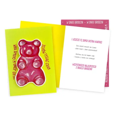 Kukartka Karnet DK Urodziny neon �elek mi� DK-1354