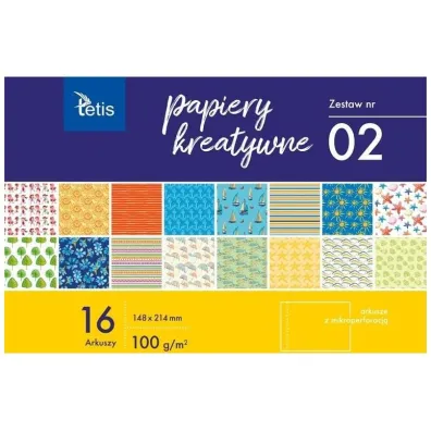 Tetis Papiery kreatywne A5 zestaw 2 16 kartek