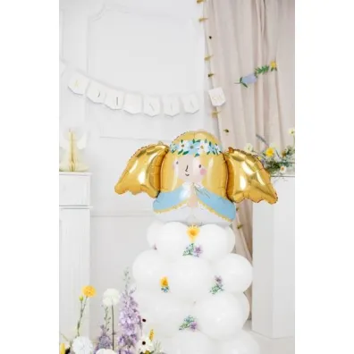 PartyDeco Bukiet balon�w Anio� bia�y 140x70cm