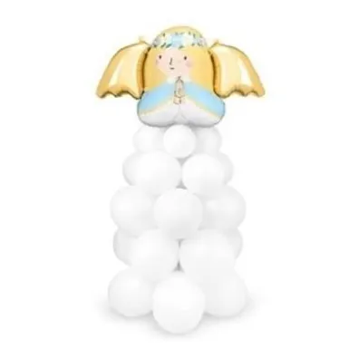 PartyDeco Bukiet balon�w Anio� bia�y 140x70cm