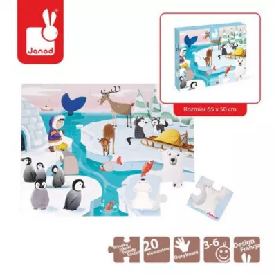 Puzzle sensoryczne Lodowa kraina Janod