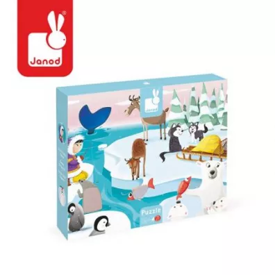 Puzzle sensoryczne Lodowa kraina Janod