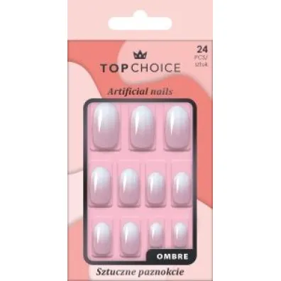 Top Choice Sztuczne paznokcie ombre owalne 24 szt.