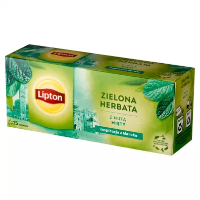 Lipton Zielona herbata z nut� mi�ty 25 x 1.3 g
