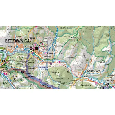 Pieniny i Gorce laminowany map&guide XL 2w1 przewodnik i mapa