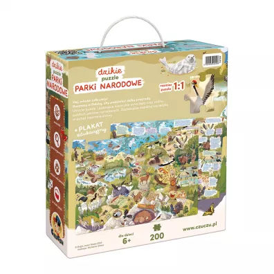 Dzikie puzzle 200 el. Parki narodowe. CzuCzu Bright Junior Media