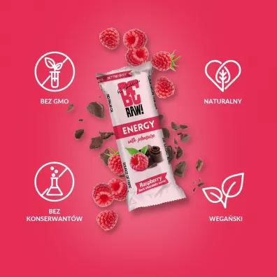 BeRaw Baton Raspberry choco power 40 g