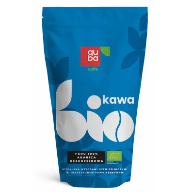 Quba Caffe Kawa ziarnista bezkofeinowa arabica 100 % peru 500 g Bio