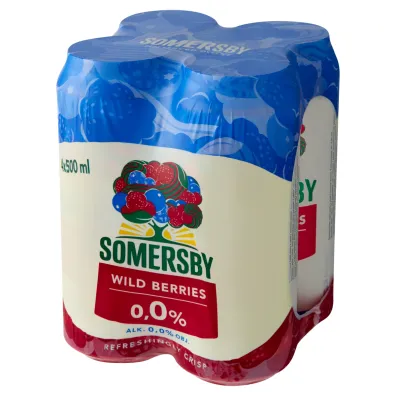 Somersby Bezalkoholowy nap�j piwny o smaku owoc�w le�nych 4 x 500 ml