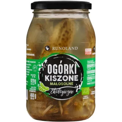 Runoland Og�rki kiszone ma�osolne 820 g Bio
