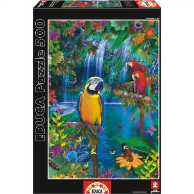 Puzzle 500 el. Tropikalne papugi Educa