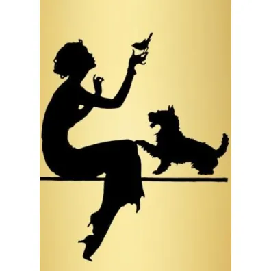 Madame Treacle Karnet B6 brokat z kopert� Kobieta na z�otym tle