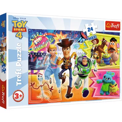 Puzzle maxi 24 el. W pogoni za przygod�. Toy Story 4 Trefl