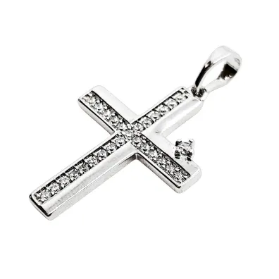 Zawieszka Krzy�yk Posrebrzany 26x18mm