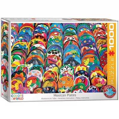 Puzzle 1000 el. Kolory wiata, Meksykaskie talerze Eurographics
