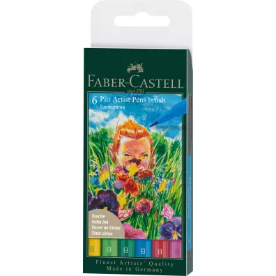 Faber-Castell Pitt artist pen spring etui 6 szt.