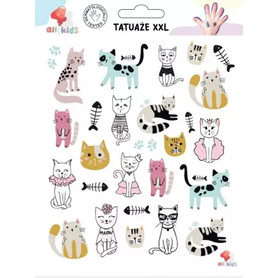 Tatua�e zmywalne dla dzieci Kotki XXL All4Kids