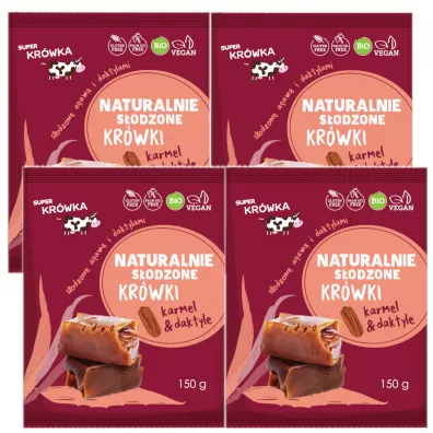 Super Krwka Krwki sodzone agaw i daktylem Zestaw 4 x 150 g Bio