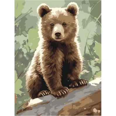 Qbee Malowanie po numerach - Ciekawy Mi� 30x40cm