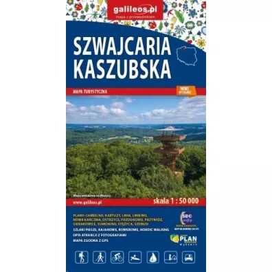 Mapa turystyczna - Szwajcaria Kaszubska