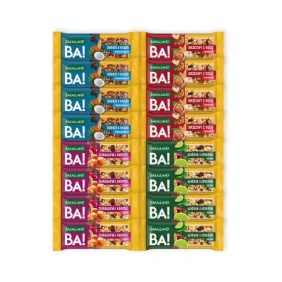 Bakalland Zestaw Batonw BA!lans - mix smakw 8 x 38 g + 8 x 35 g