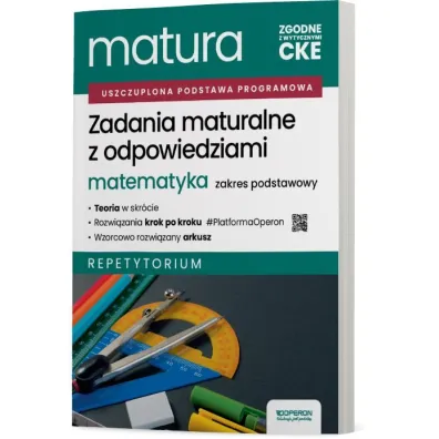 Matura 2026. Matematyka. Zadania maturalne z odpowiedziami. Repetytorium. Zakres podstawowy - Adam Konstantynowicz, Anna Konstantynowicz, Ma�gorzata Paj�k
