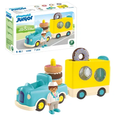 Playmobil Junior Szalony Donut Truck z funkcj� uk�adania i sortowania 71702