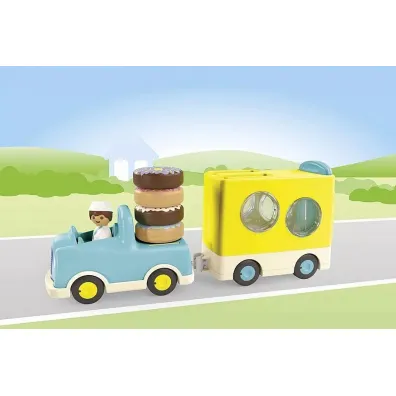 Playmobil Junior Szalony Donut Truck z funkcj� uk�adania i sortowania 71702