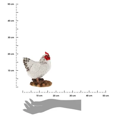 ProGarden Figurka ogrodowa Kura biaa 19 cm