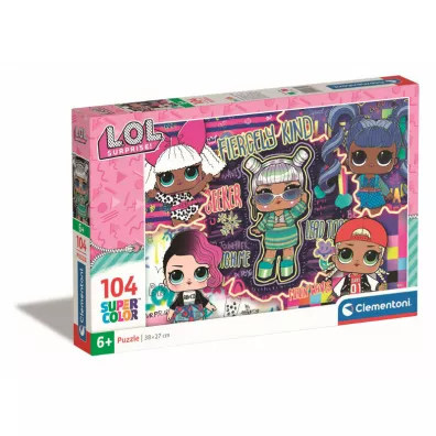 Puzzle 104 Super Kolor LOL Surprise! Clementoni