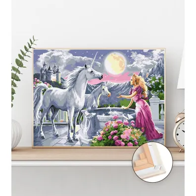 Twoje Hobby Plakaty Malowanie po numerach - Jednoro�ec 40 x 50 cm
