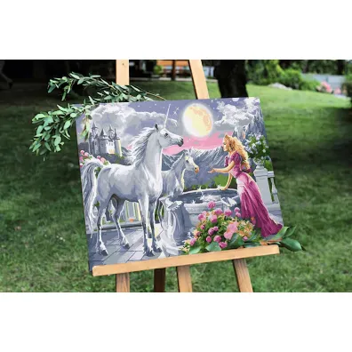 Twoje Hobby Plakaty Malowanie po numerach - Jednoro�ec 40 x 50 cm