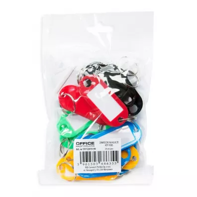 Zawieszki na klucze Office Products 50x20mm mix kolorw 20 sztuk