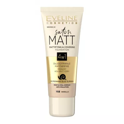 Eveline Cosmetics Satin Matt Foundation matuj�cy podk�ad do twarzy 102 Vanilla 30 ml